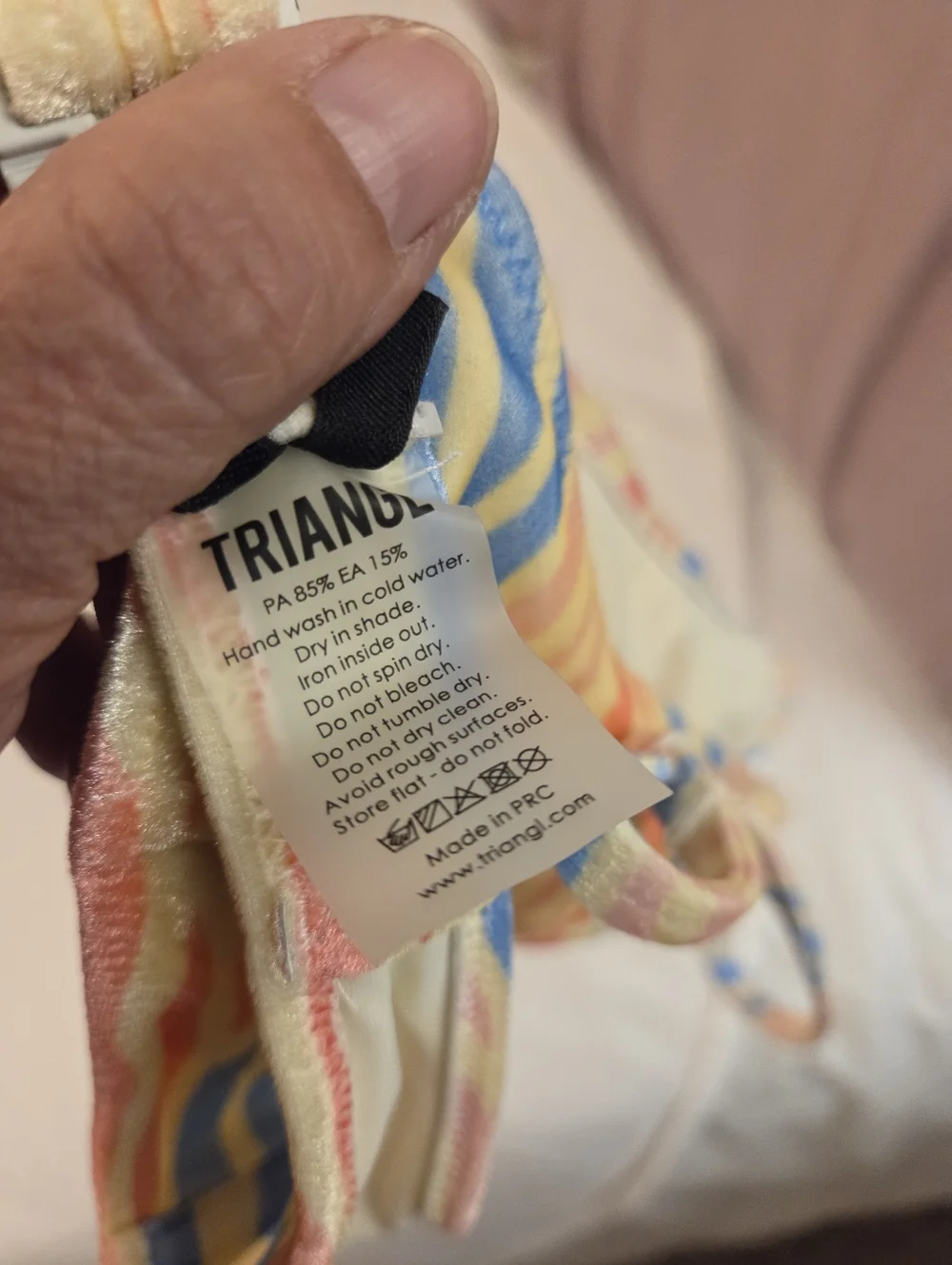 TRIANGL (2) Bikini Tops Maia Zebra Multi Velvet & Aster Terry Coconut Bikini Top